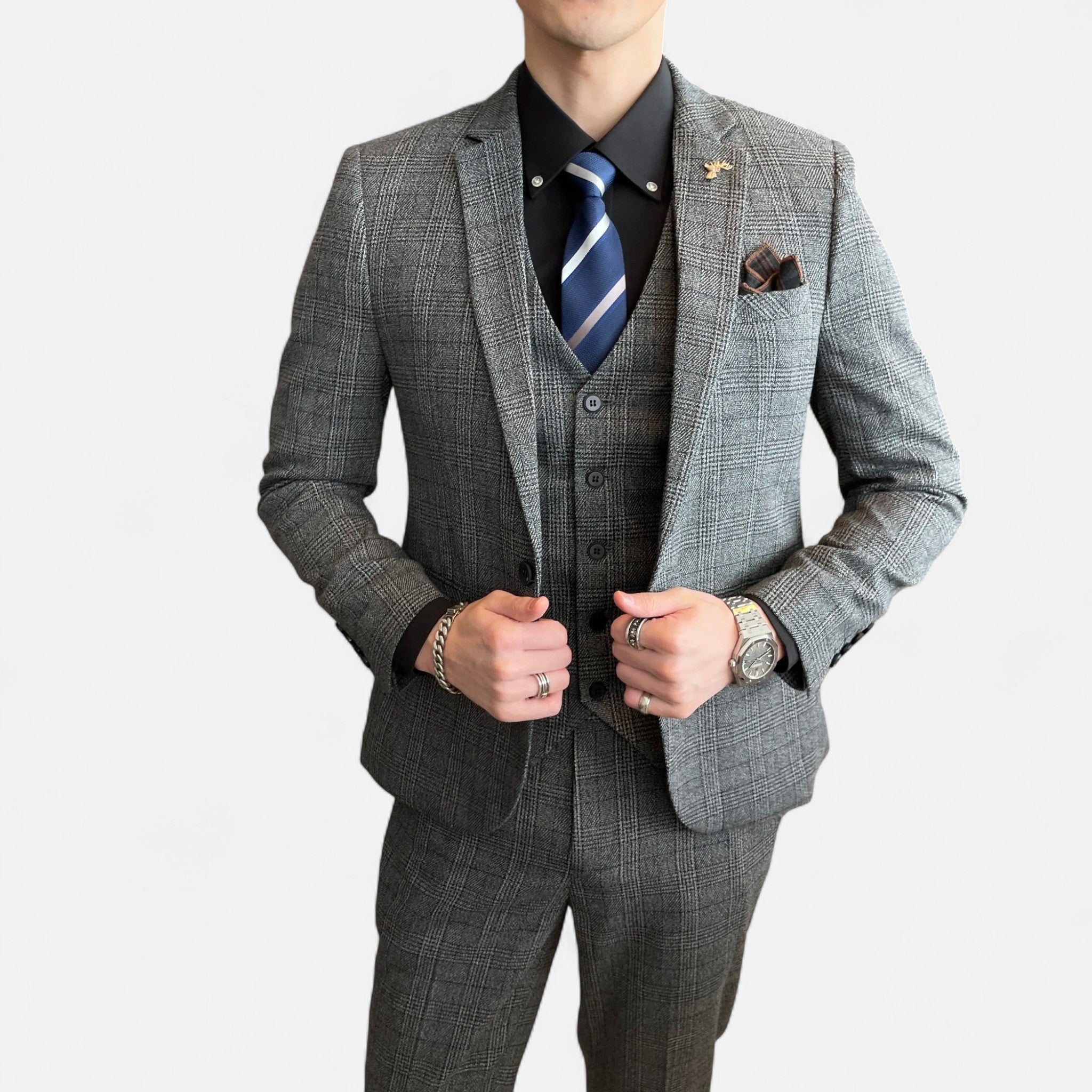 Pebblebury | Men’s English Style 3-Piece Tuxedo Suit