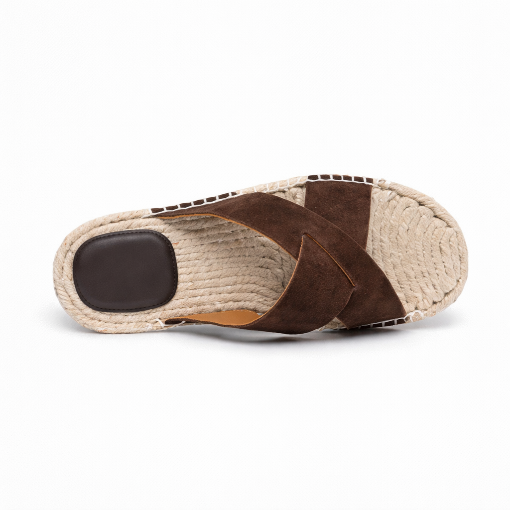 Fawnbury | Women’s Cross-Strap Suede Espadrille Slides