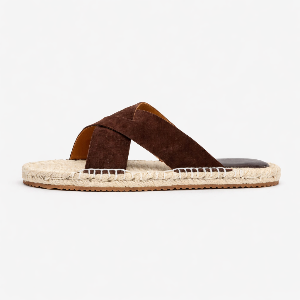 Fawnbury | Women’s Cross-Strap Suede Espadrille Slides