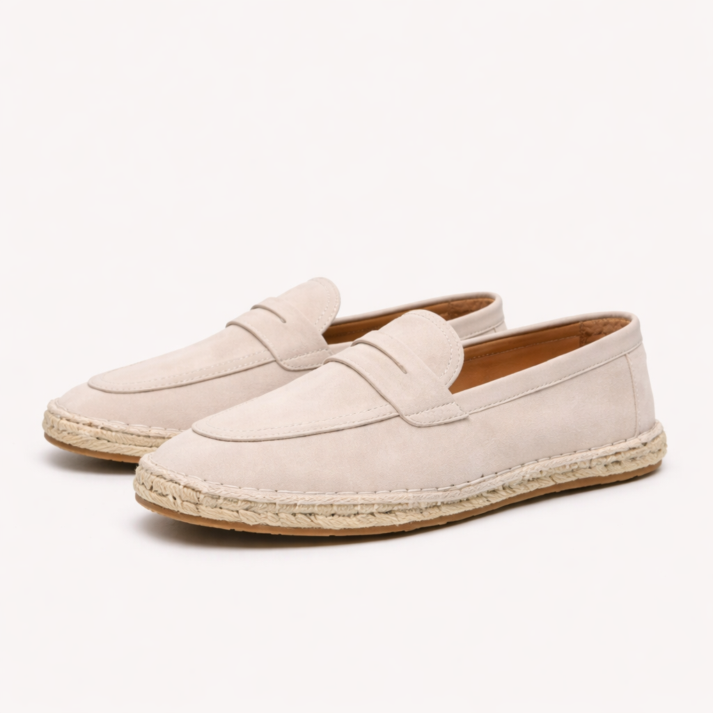 Fawnbury | Men’s Suede Espadrille Penny Loafers