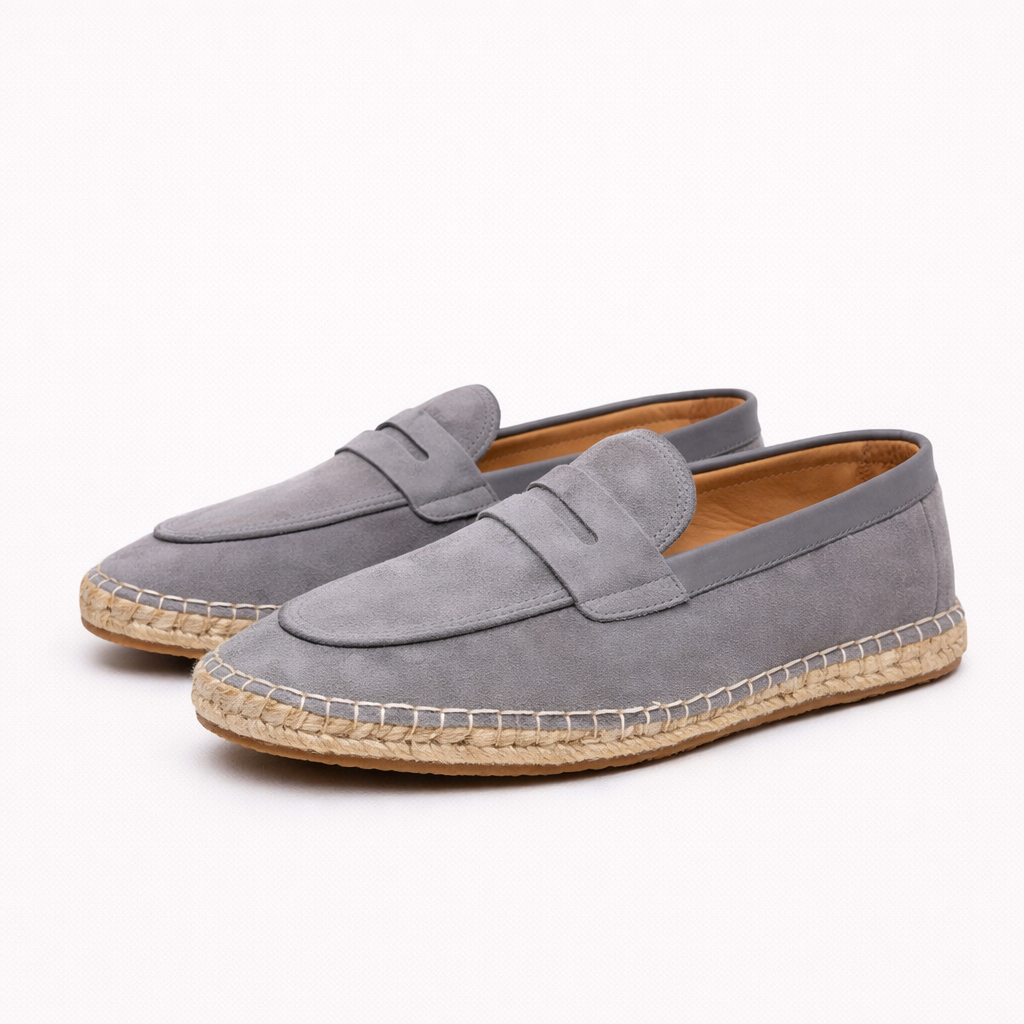 Fawnbury | Men’s Suede Espadrille Penny Loafers