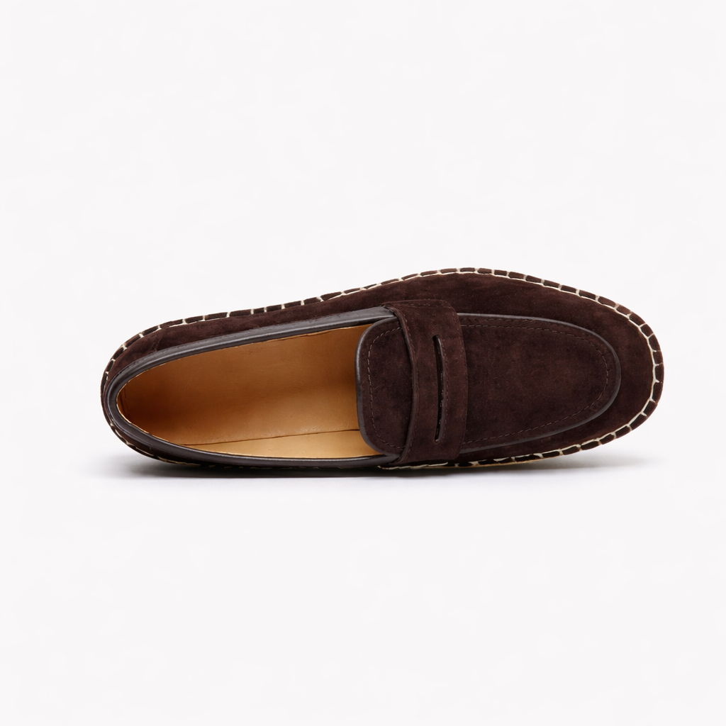 Fawnbury | Men’s Suede Espadrille Penny Loafers