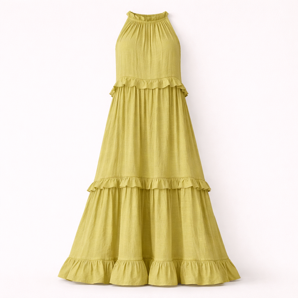 Fawnbury | Women’s Ruffle Trim Tiered Maxi Dress