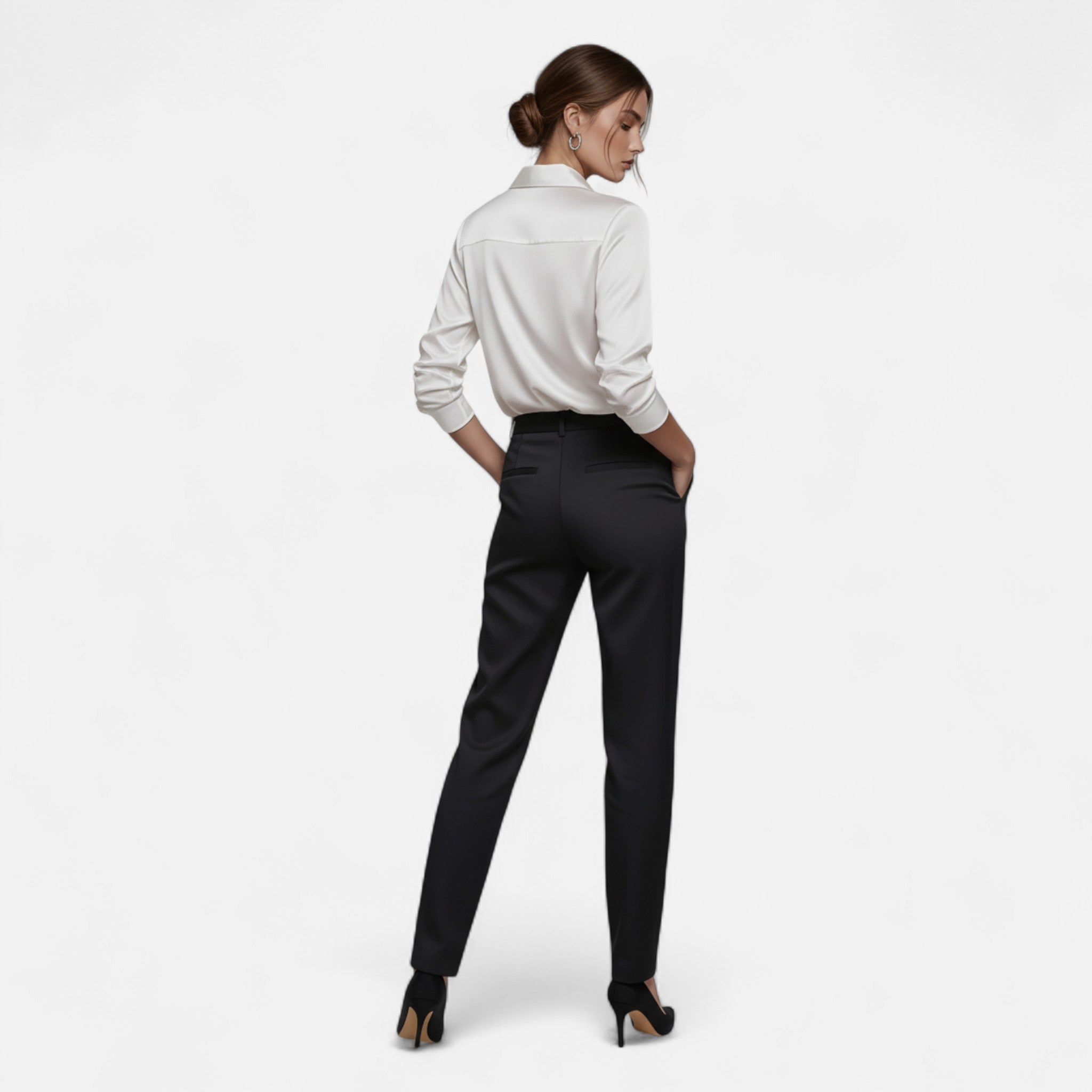 Fawnbury | Women’s Chic Satin V-Neck Blouse