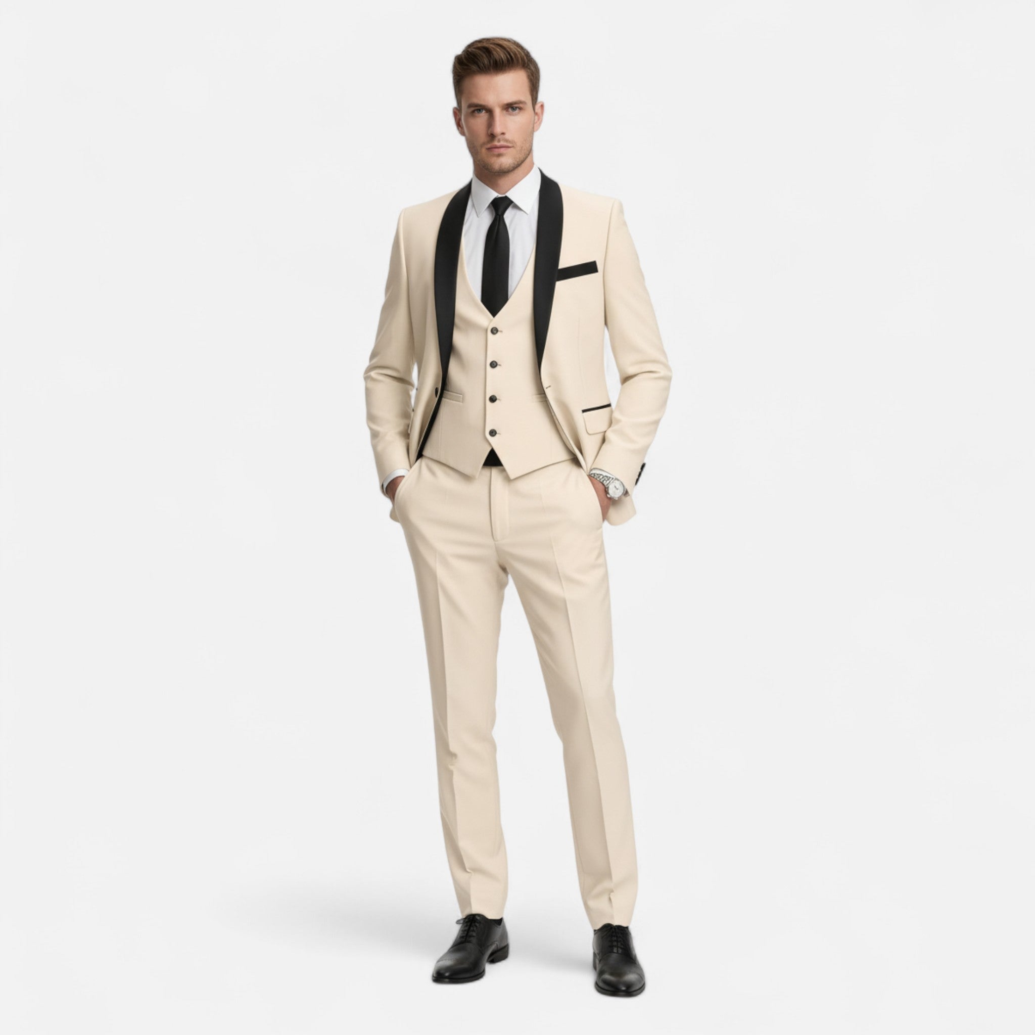 Pebblebury | Men’s Slim Fit 3-Piece Banquet Tuxedo Suit