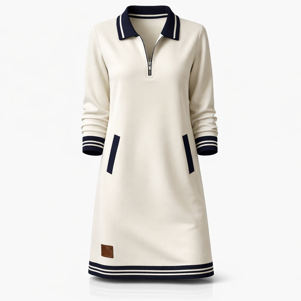 Fawnbury | Women’s Chic Long Sleeve Cotton Dress