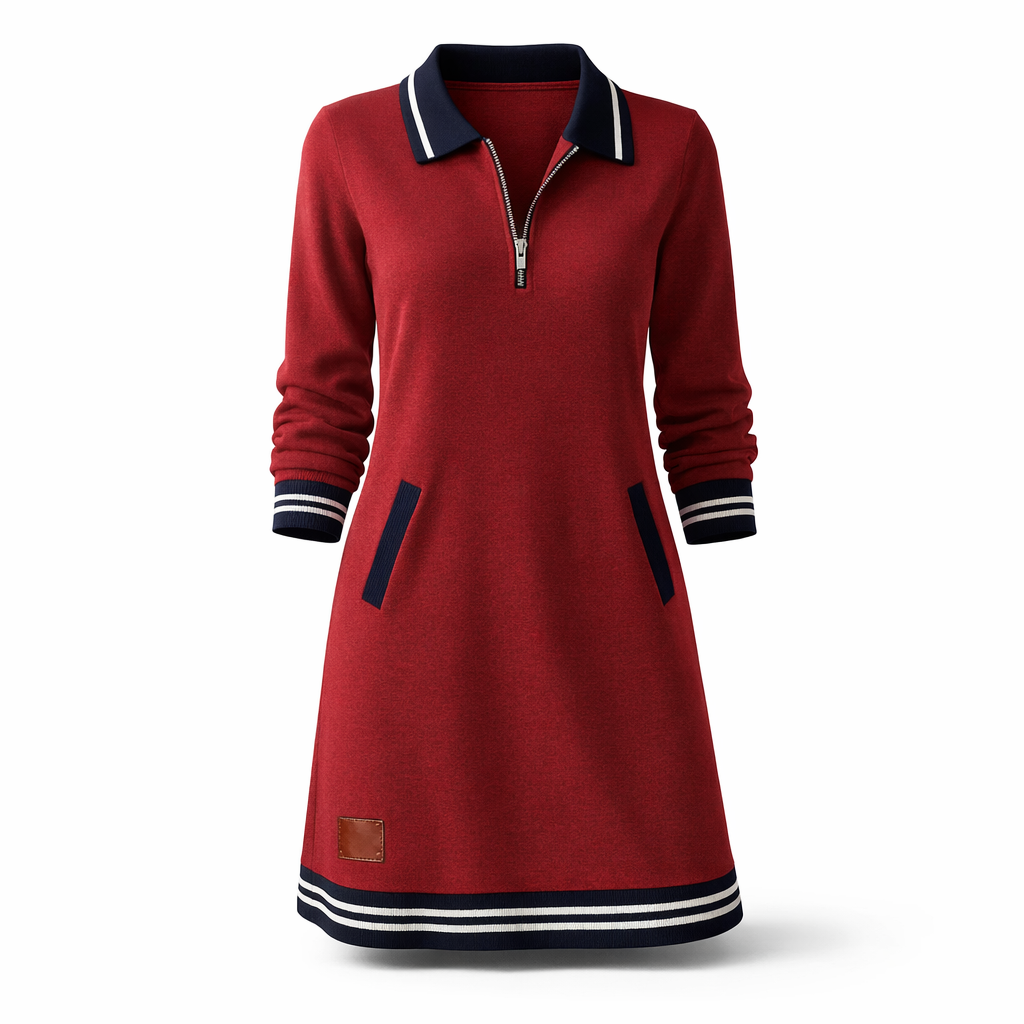 Fawnbury | Women’s Chic Long Sleeve Cotton Dress