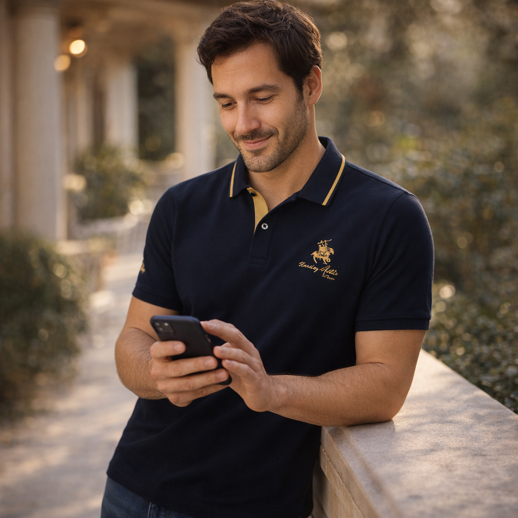 Fawnbury | Men’s Fine Knit Polo Sweater