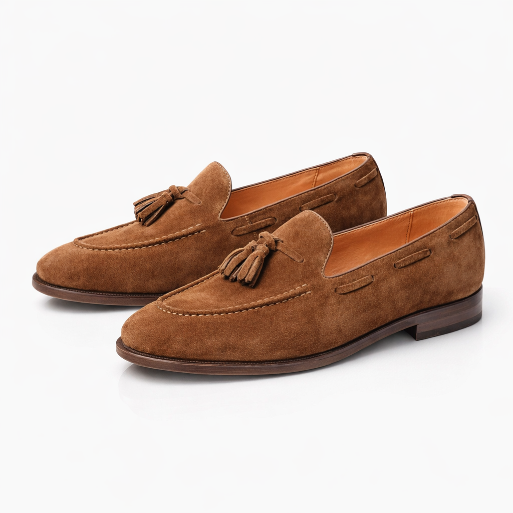 Fawnbury | Men’s Nubuck Leather Penny Loafers