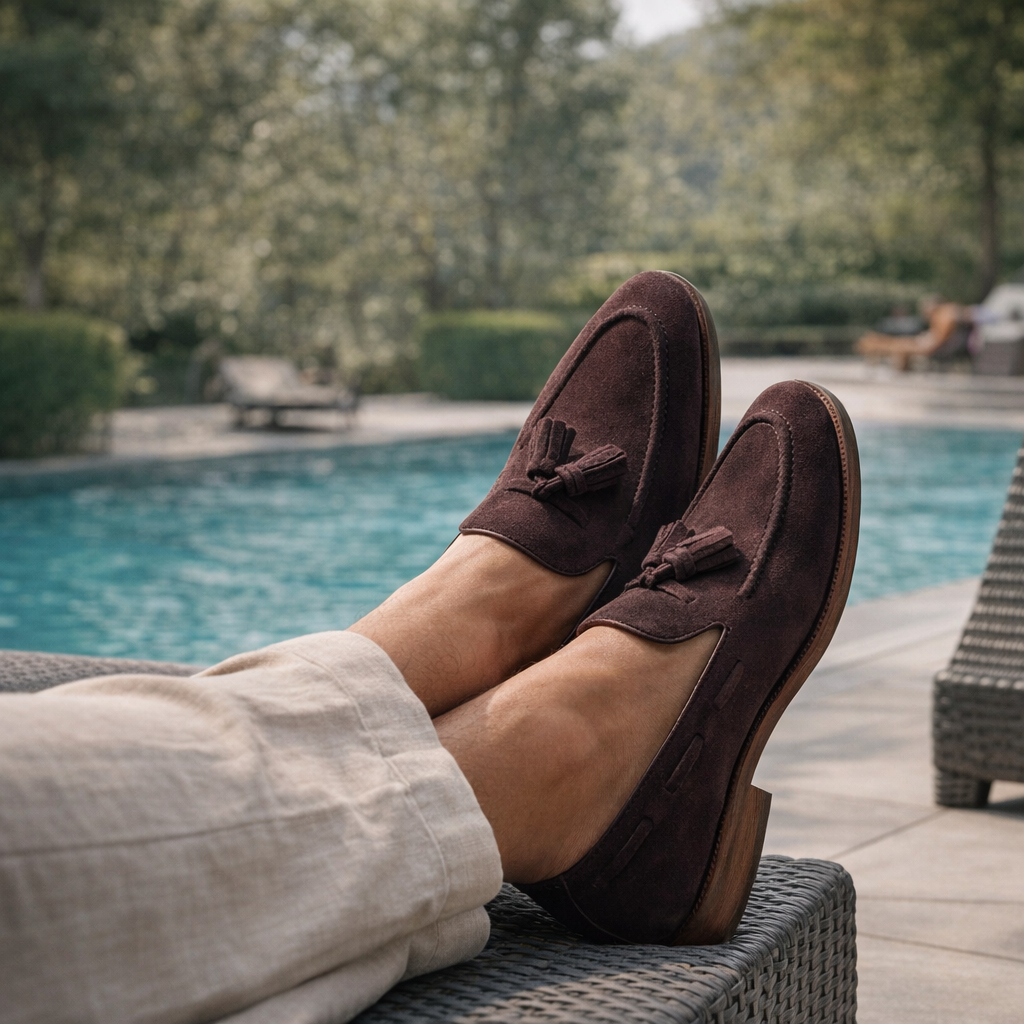 Fawnbury | Men’s Nubuck Leather Penny Loafers