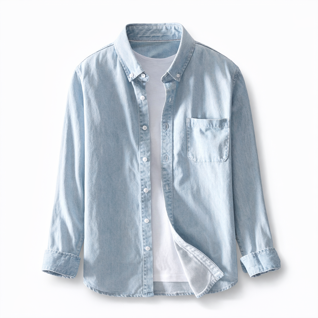 Fawnbury | Men’s Casual Denim Button-Up Shirt