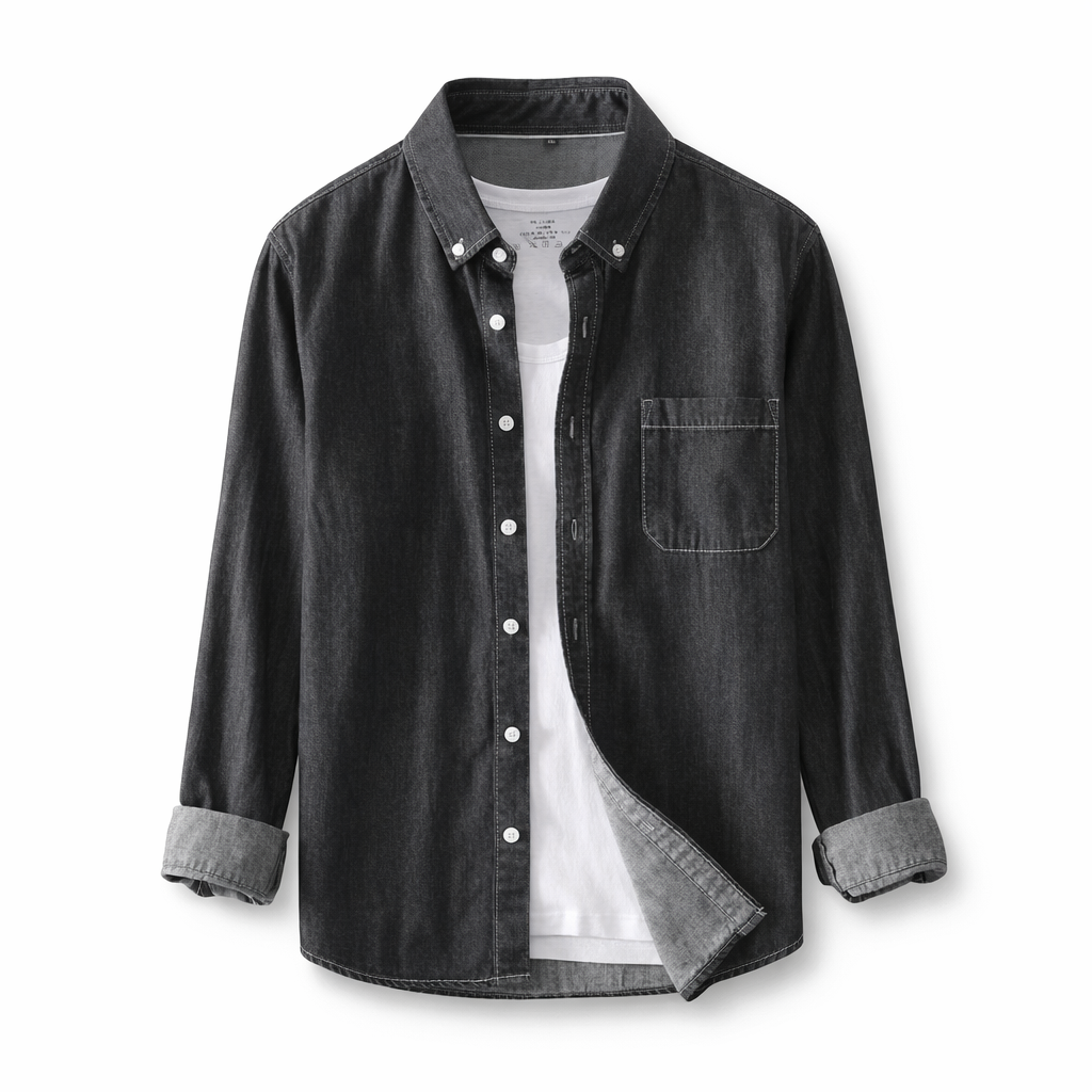 Fawnbury | Men’s Casual Denim Button-Up Shirt