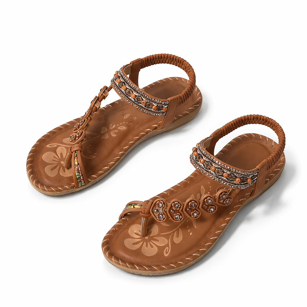 Fawnbury | Women’s Embellished T-Strap Slingback Sandals