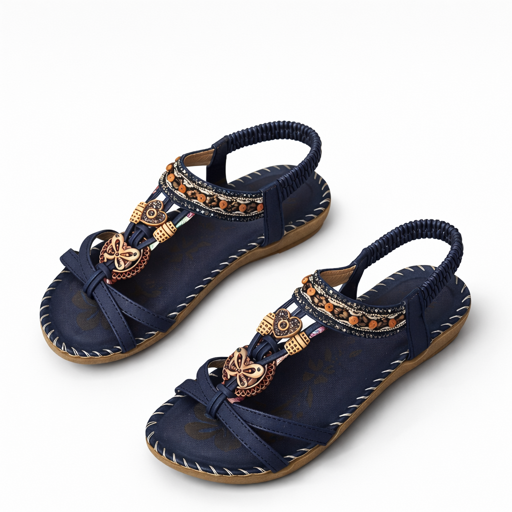 Fawnbury | Women’s Embellished T-Strap Slingback Sandals
