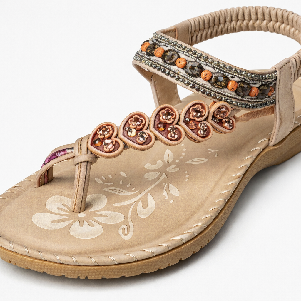 Fawnbury | Women’s Embellished T-Strap Slingback Sandals