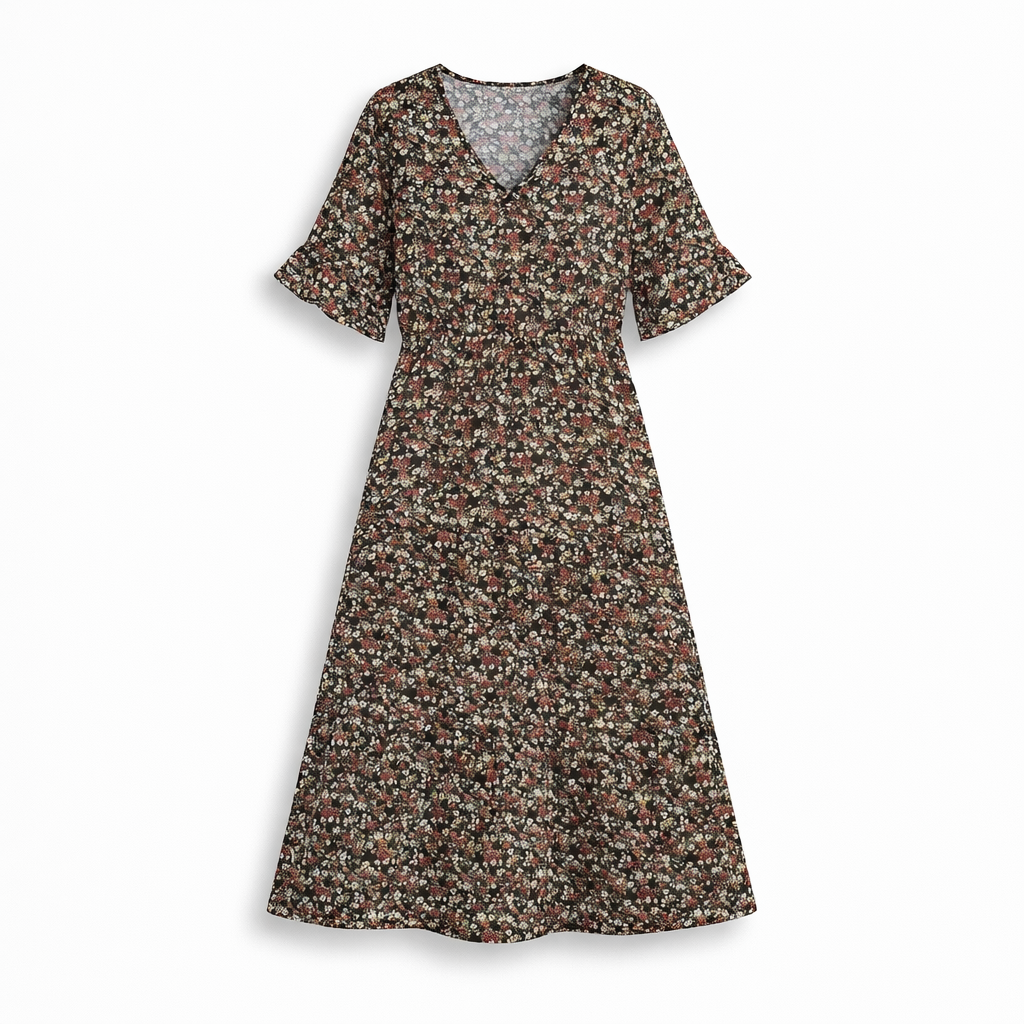 Fawnbury | Women’s Floral V-Neck Tiered Maxi Dress