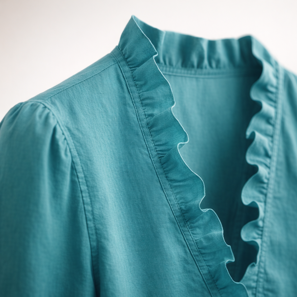Fawnbury | Women’s Ruffle Trim V-Neck Blouse