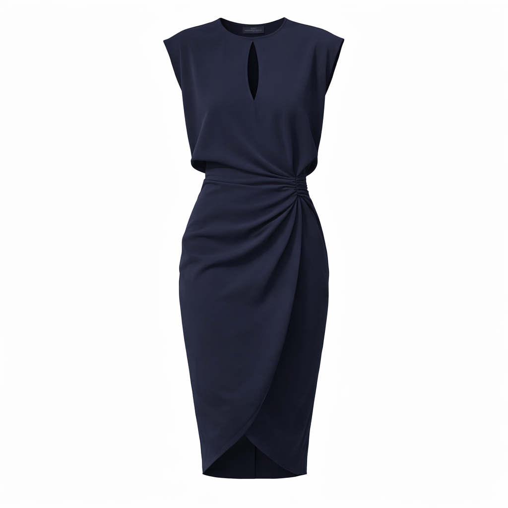 Fawnbury | Women’s Draped Waist Midi Dress
