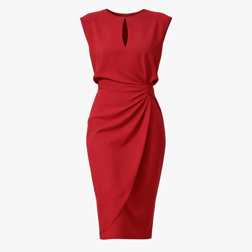 Fawnbury | Women’s Draped Waist Midi Dress