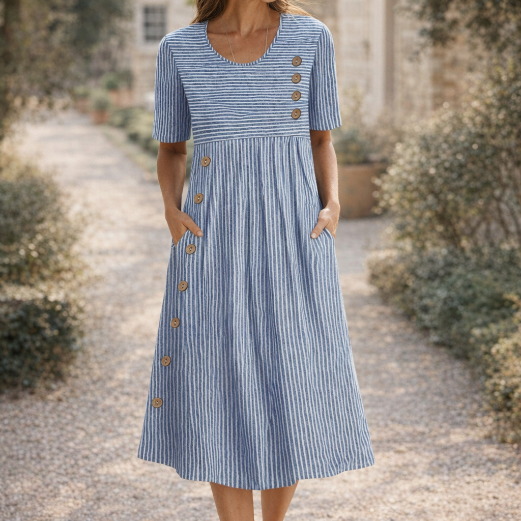 Fawnbury | Women’s Striped Midi Dress