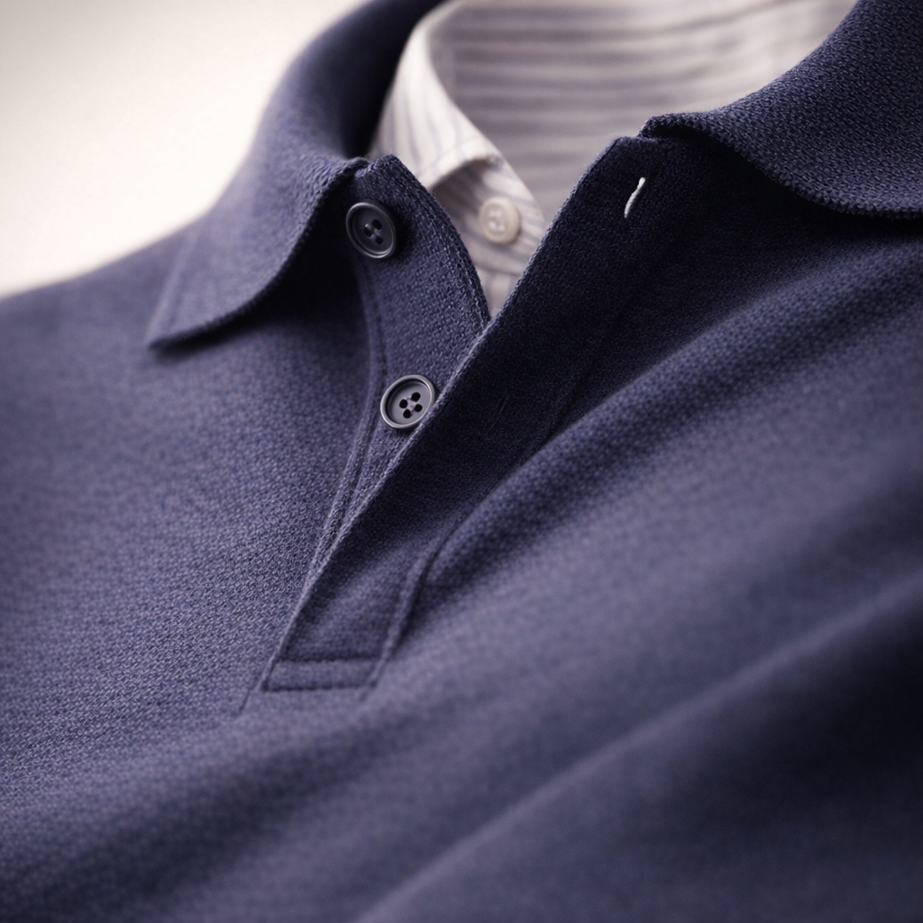 Fawnbury | Men’s Fine Knit Long Sleeve Polo Sweater