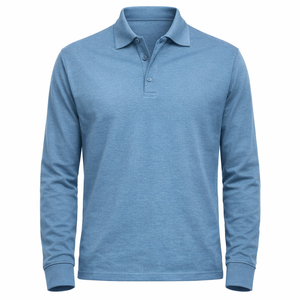 Fawnbury | Men’s Fine Knit Long Sleeve Polo Sweater