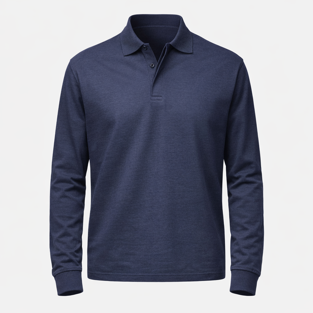 Fawnbury | Men’s Fine Knit Long Sleeve Polo Sweater