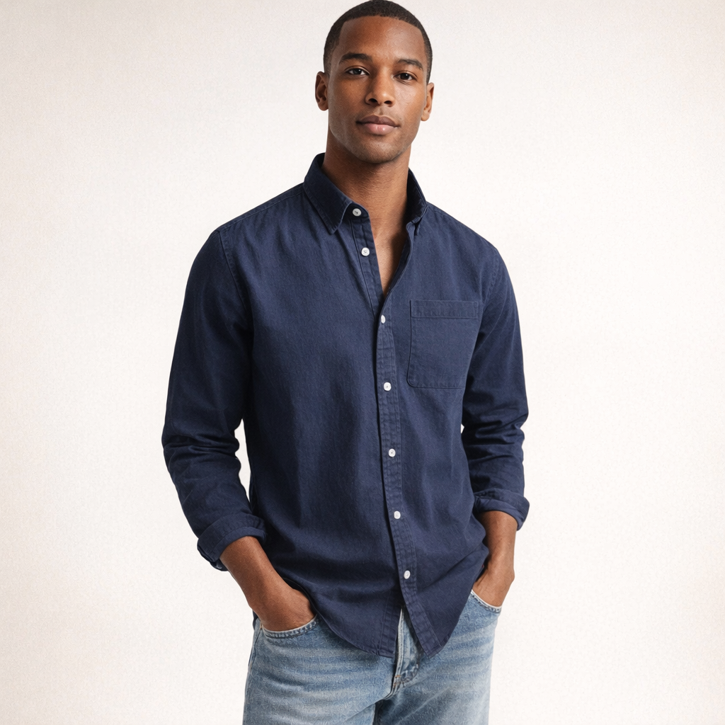 Fawnbury | Men’s Solid Long Sleeve Business Shirt Blouse