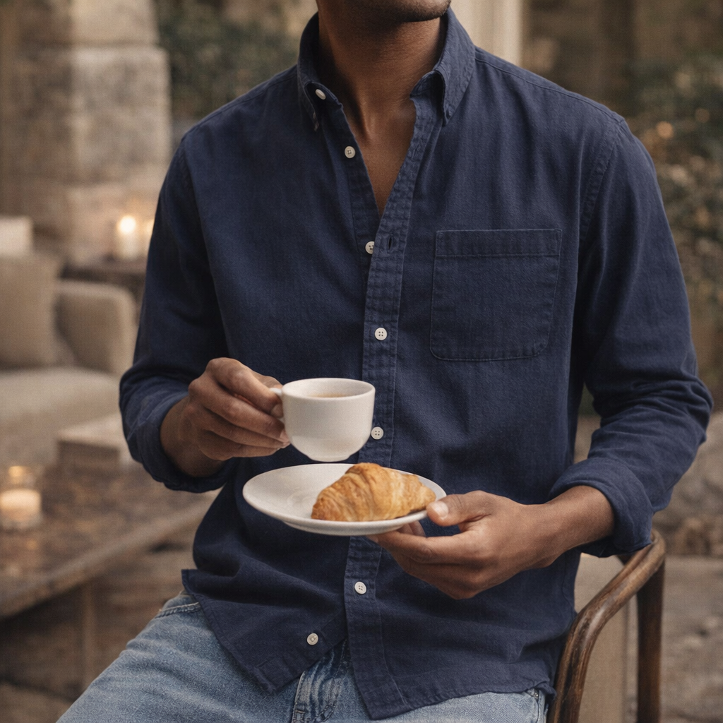 Fawnbury | Men’s Solid Long Sleeve Business Shirt Blouse