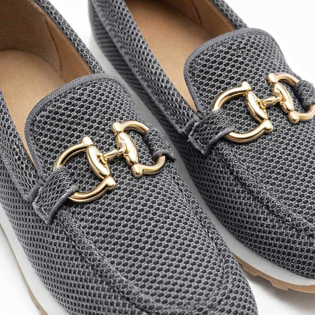 Fawnbury | Women’s Chain Detail Mesh Slip-On Sneakers