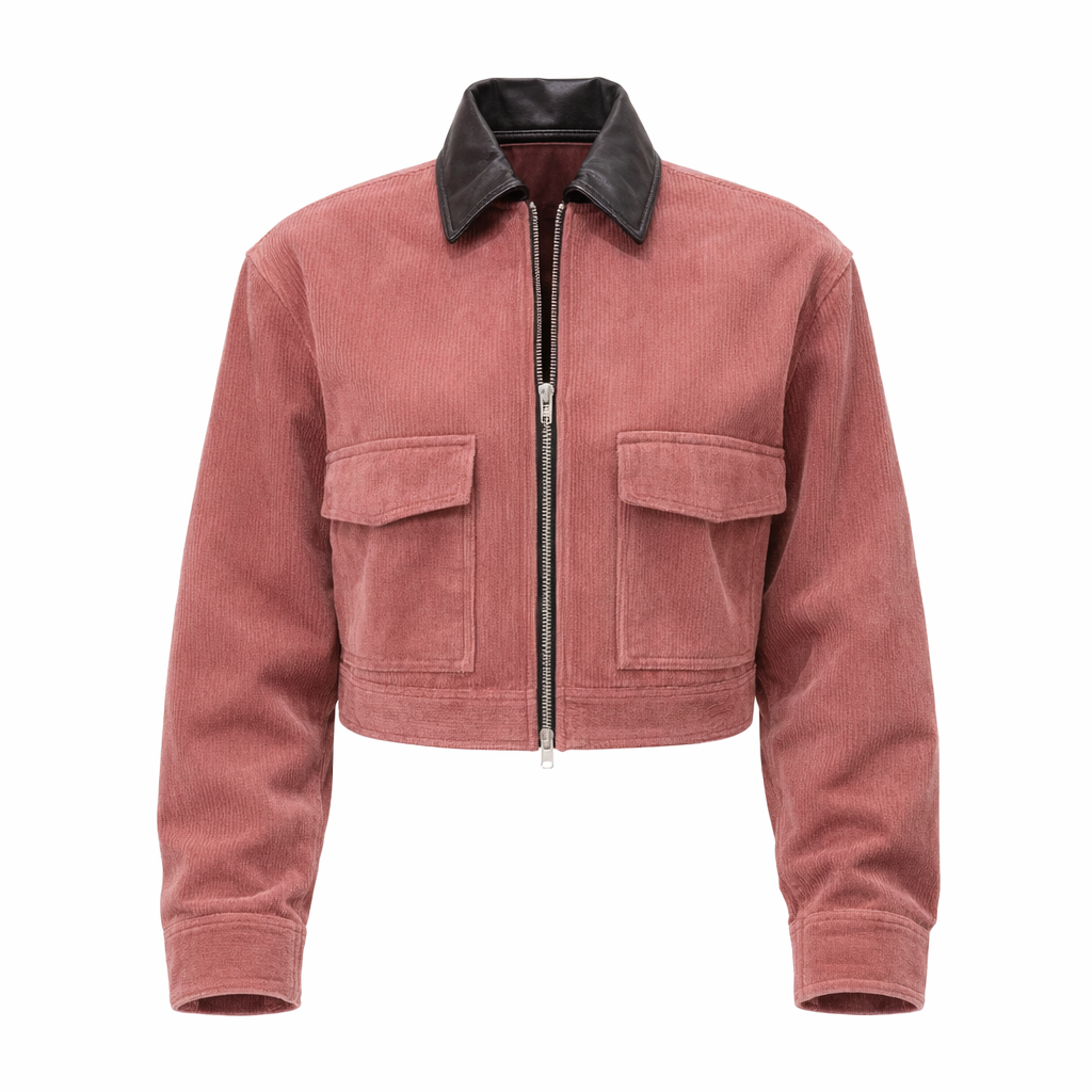 Fawnbury | Women’s Corduroy Zip-Up Cropped Jacket