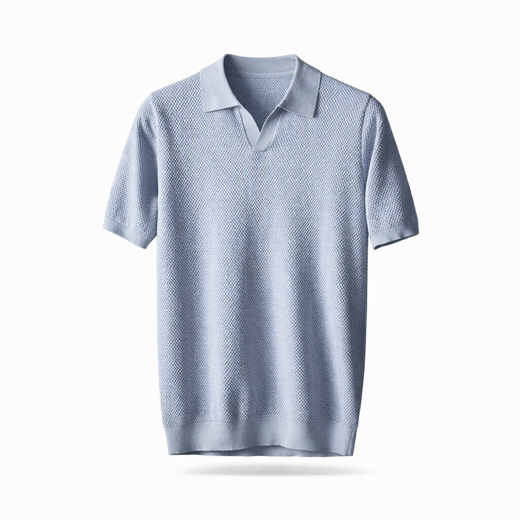 Fawnbury | Men’s Textured Knit Polo Sweater