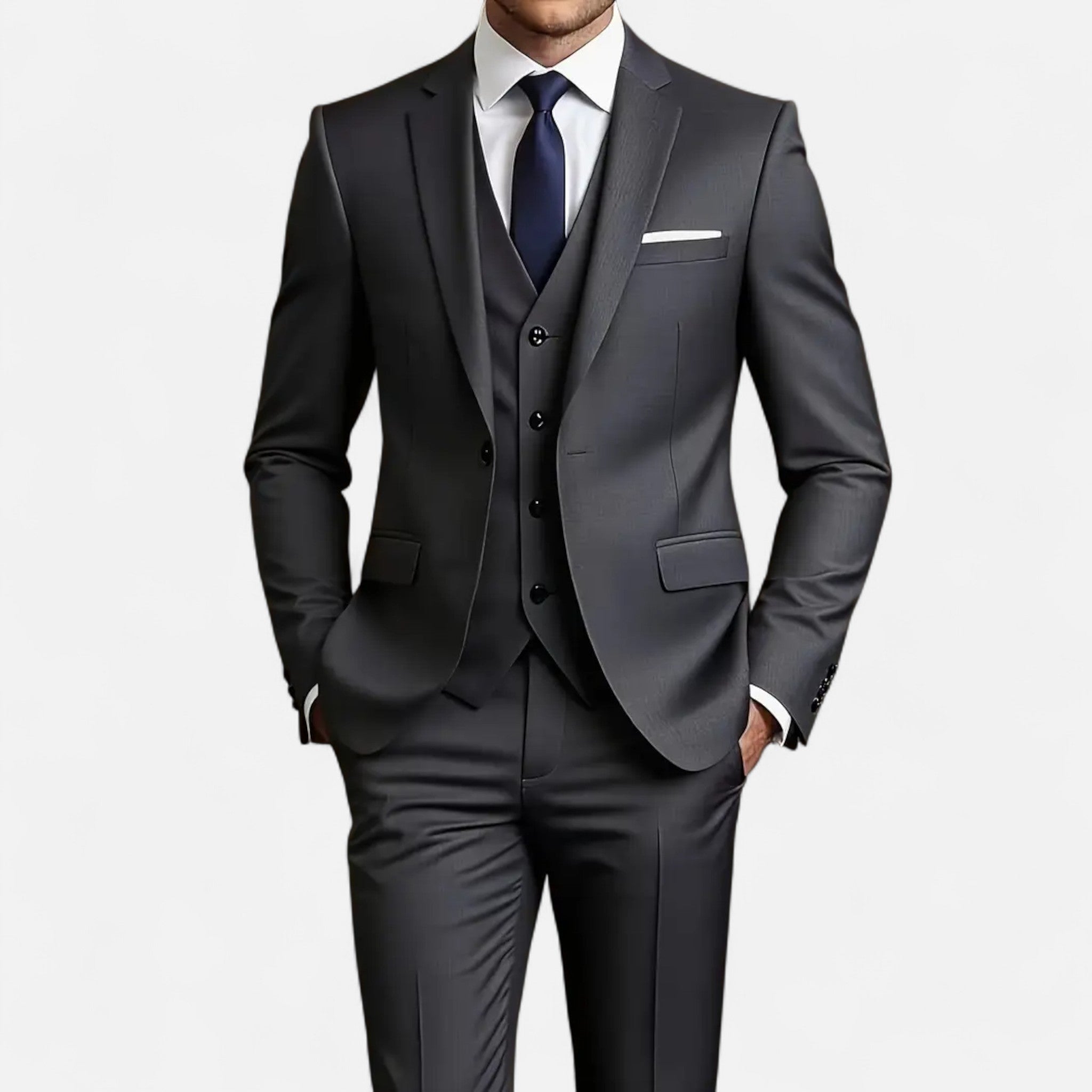 Pebblebury | Men’s 3-Piece Slim Fit Tuxedo Suit