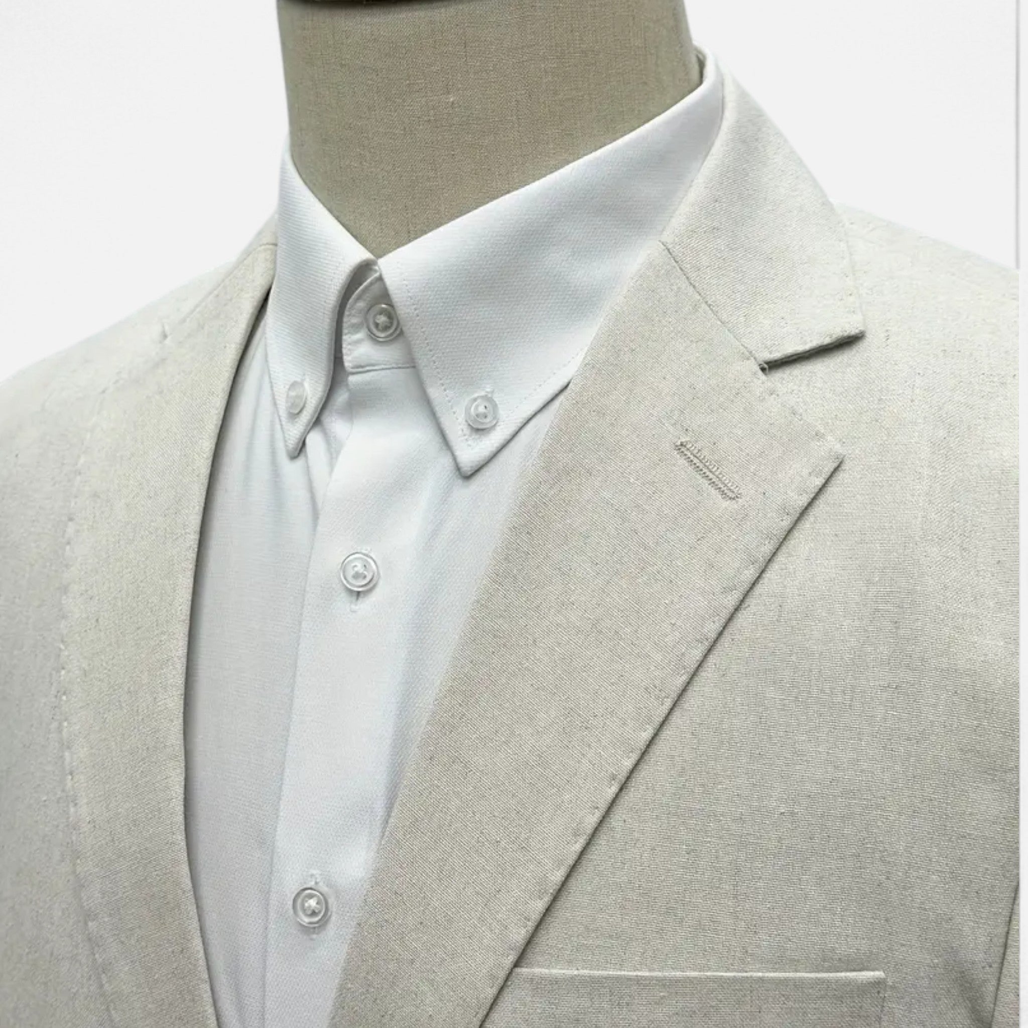 Pebblebury | Men’s Linen Single-Breasted Suit Set