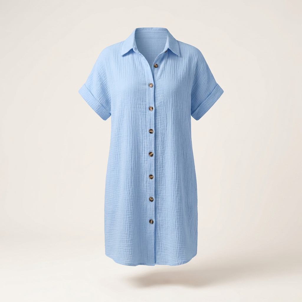 Fawnbury | Women’s Button-Up Cotton Shirt Dress