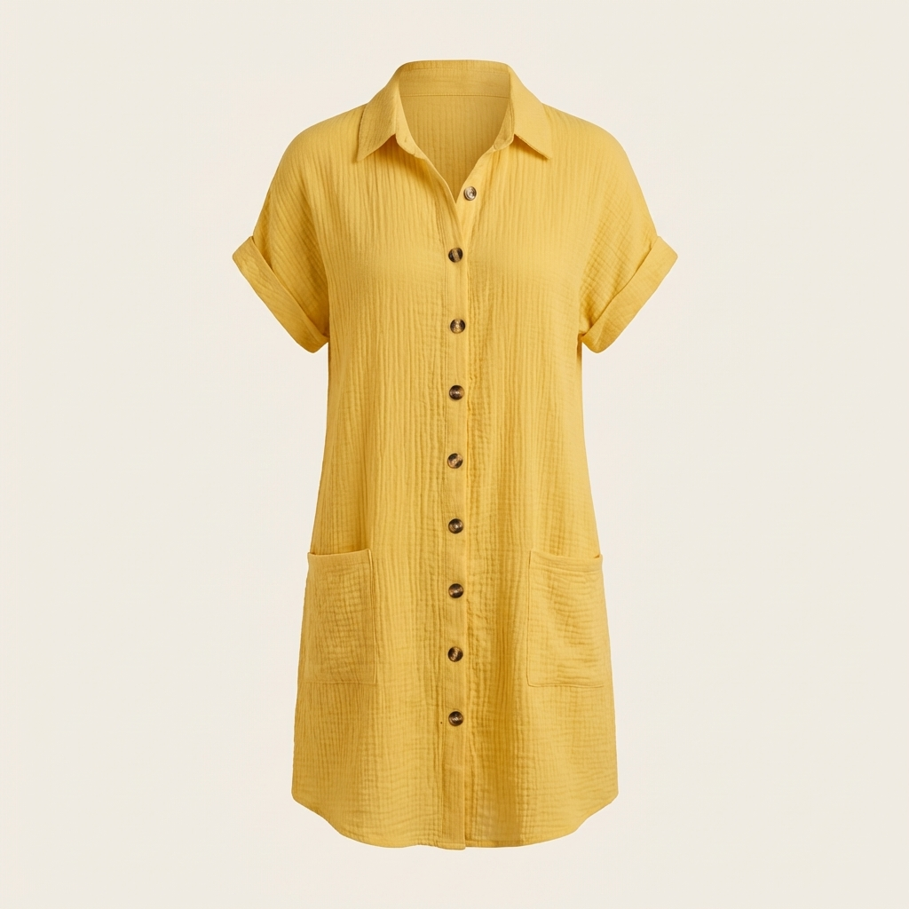 Fawnbury | Women’s Button-Up Cotton Shirt Dress