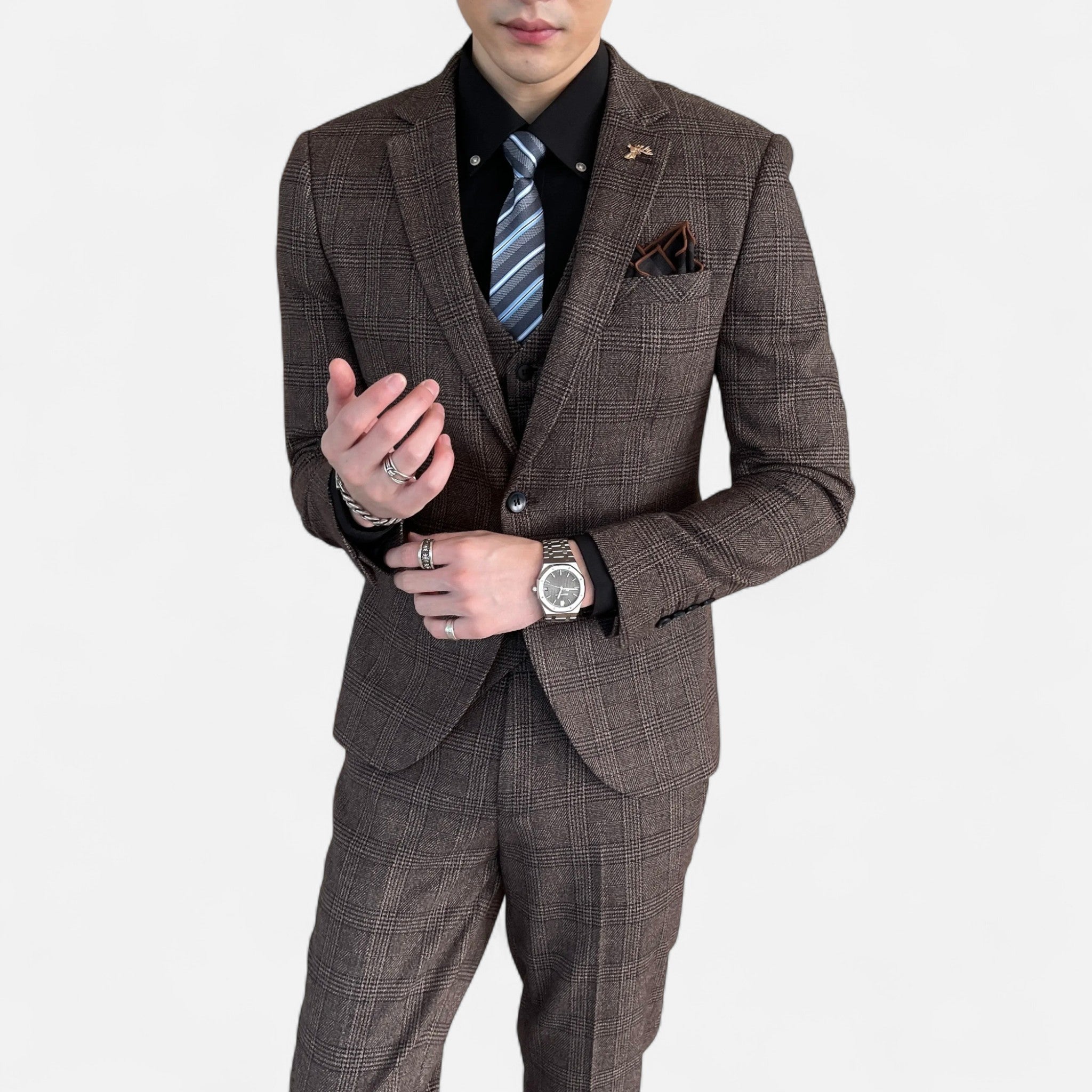 Pebblebury | Men’s English Style 3-Piece Tuxedo Suit