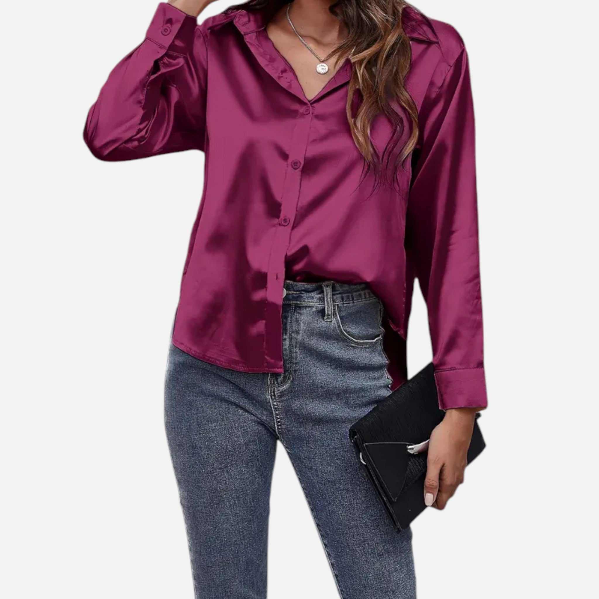 Fawnbury | Women’s Elegant Satin-Finish Blouse