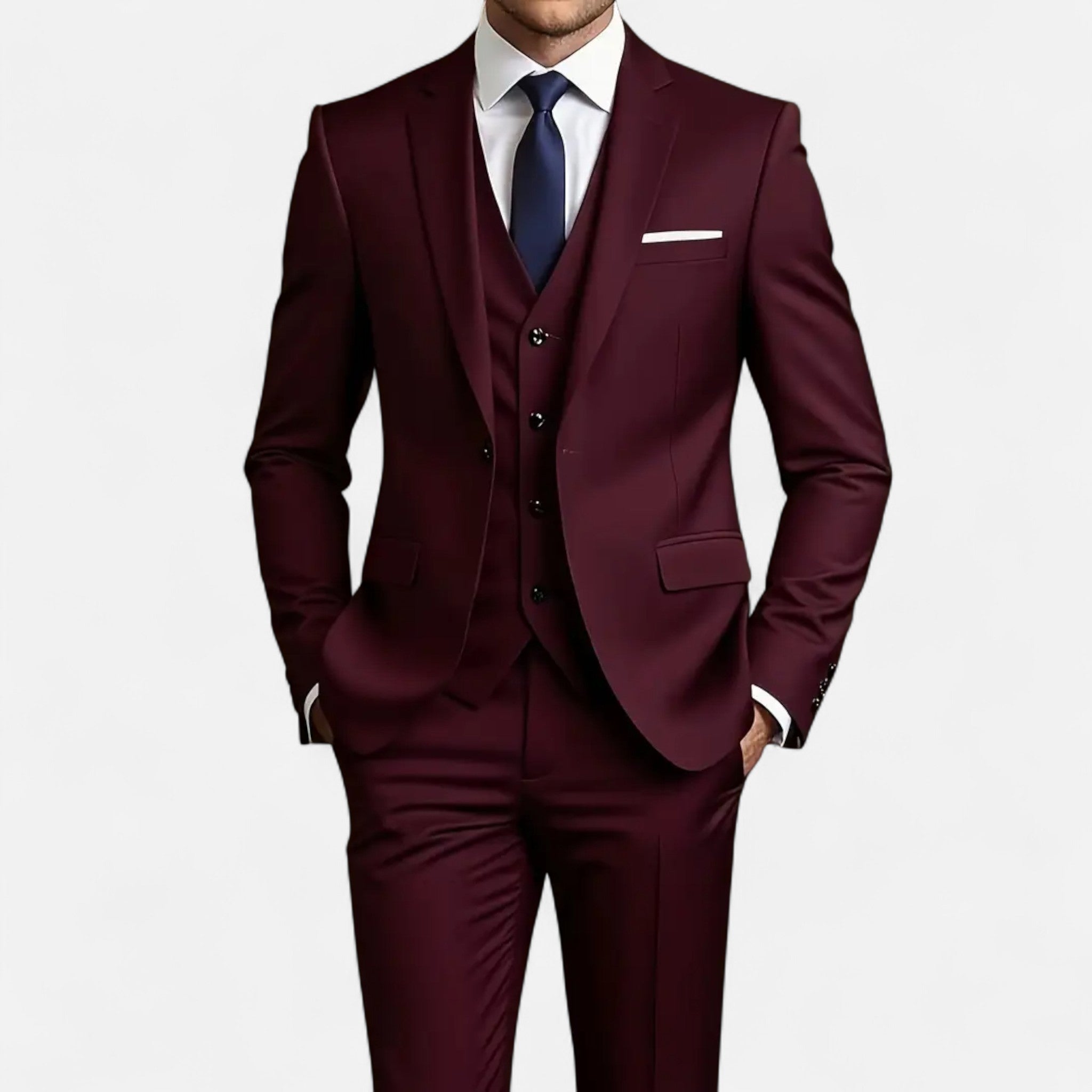 Pebblebury | Men’s 3-Piece Slim Fit Tuxedo Suit