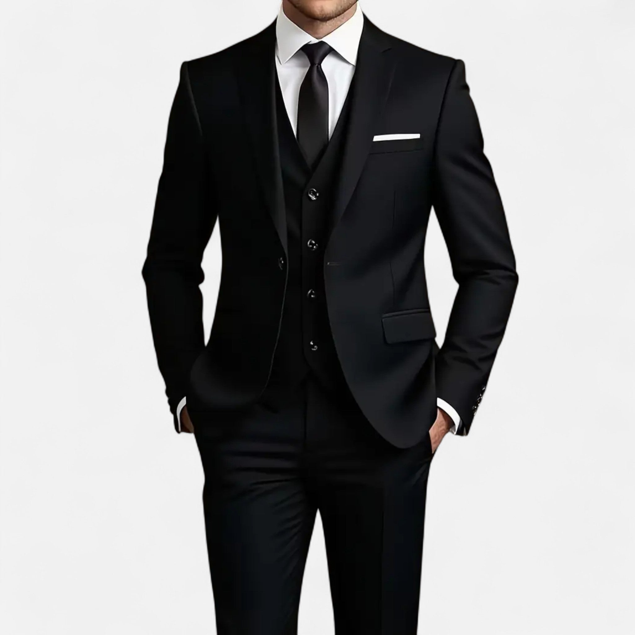 Pebblebury | Men’s 3-Piece Slim Fit Tuxedo Suit