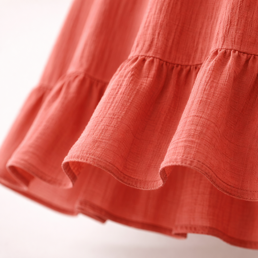 Fawnbury | Women’s Textured V-Neck Babydoll Mini Dress
