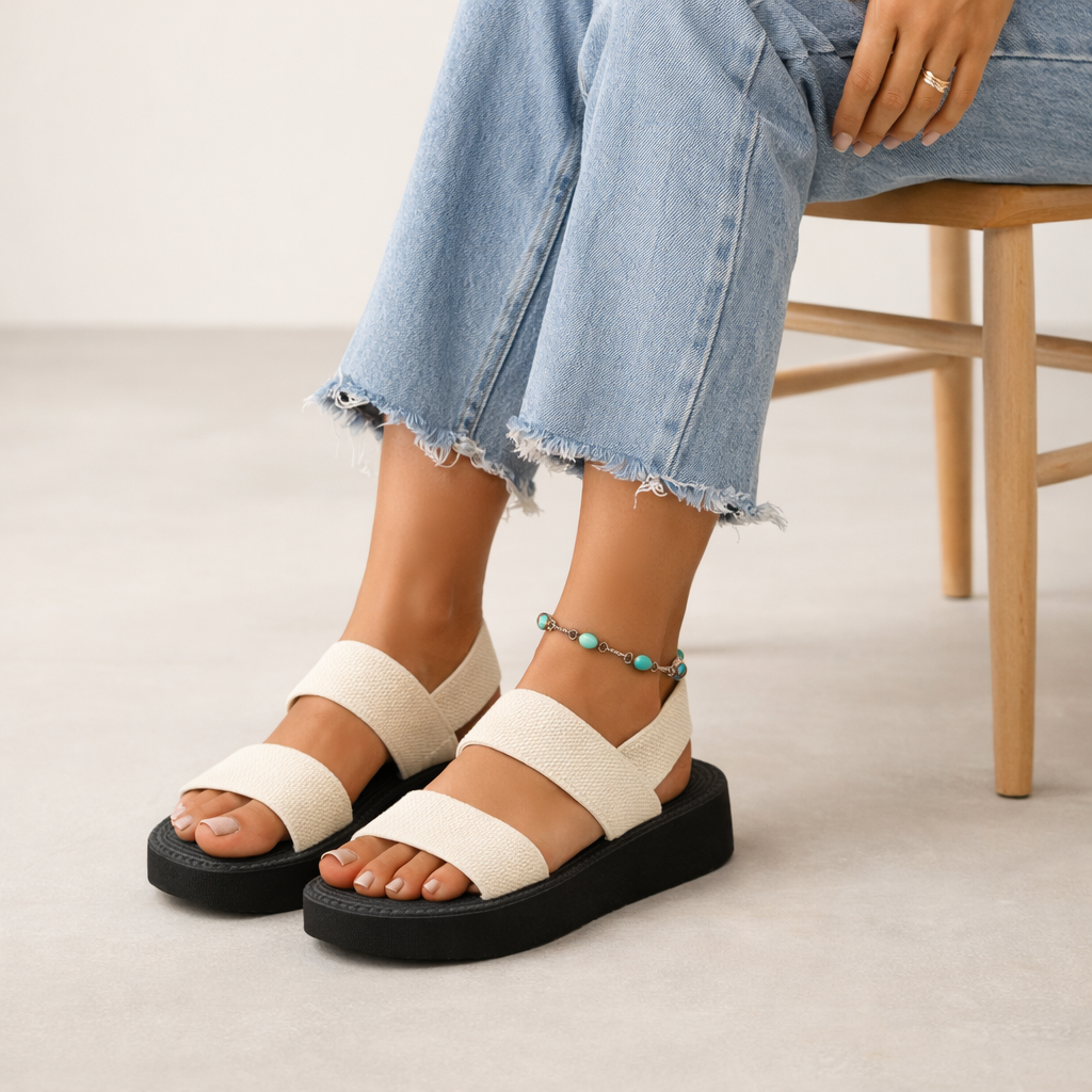 Fawnbury | Women’s Textured Platform Slingback Sandals