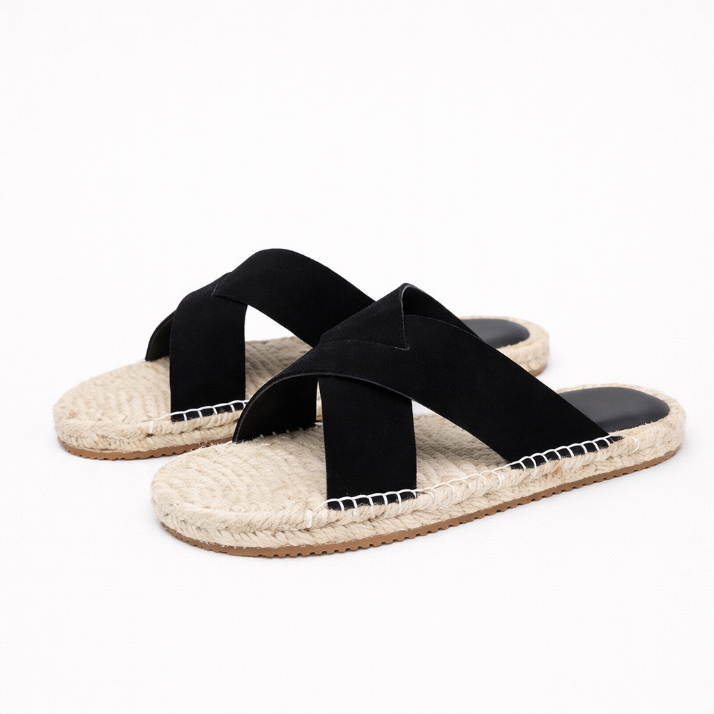 Fawnbury | Women’s Cross-Strap Suede Espadrille Slides