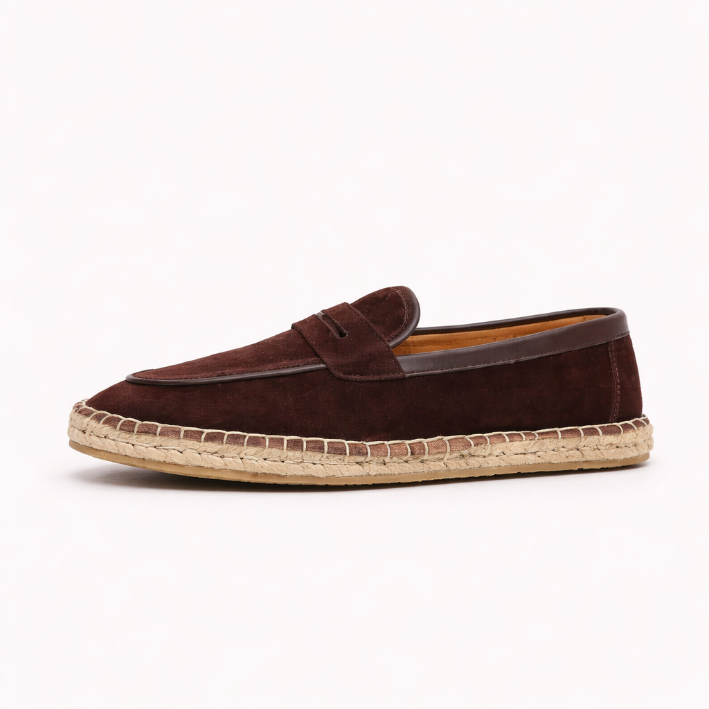 Fawnbury | Men’s Suede Espadrille Penny Loafers