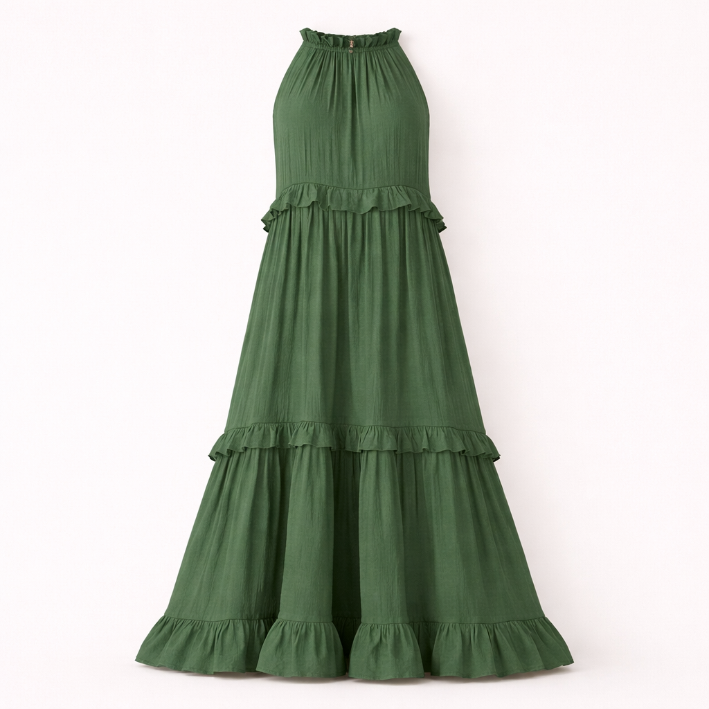 Fawnbury | Women’s Ruffle Trim Tiered Maxi Dress