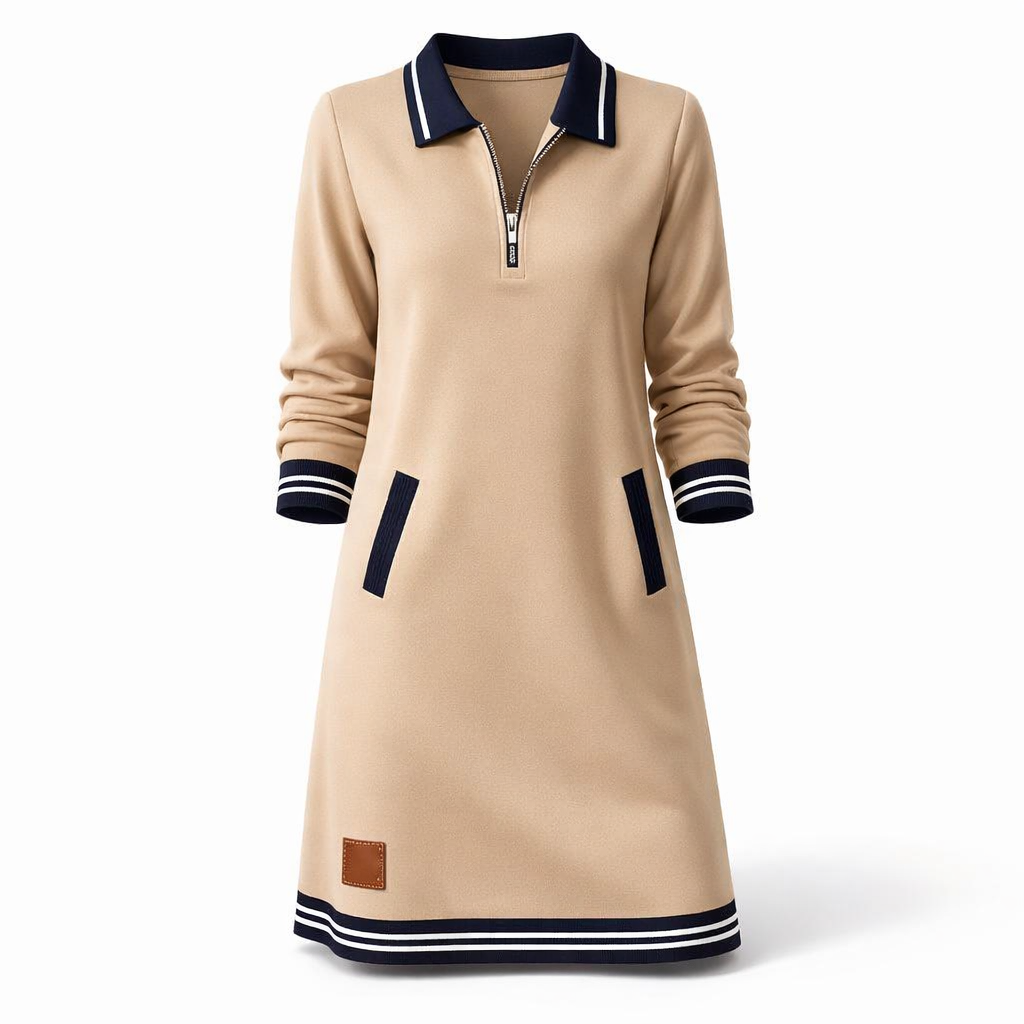 Fawnbury | Women’s Chic Long Sleeve Cotton Dress