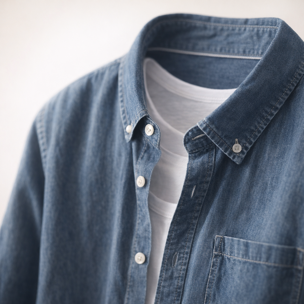Fawnbury | Men’s Casual Denim Button-Up Shirt