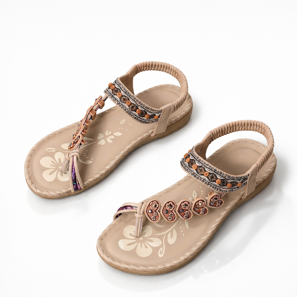 Fawnbury | Women’s Embellished T-Strap Slingback Sandals