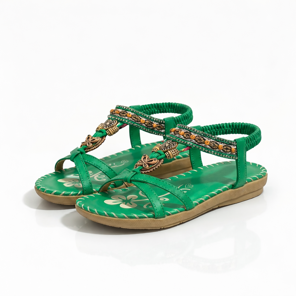 Fawnbury | Women’s Embellished T-Strap Slingback Sandals