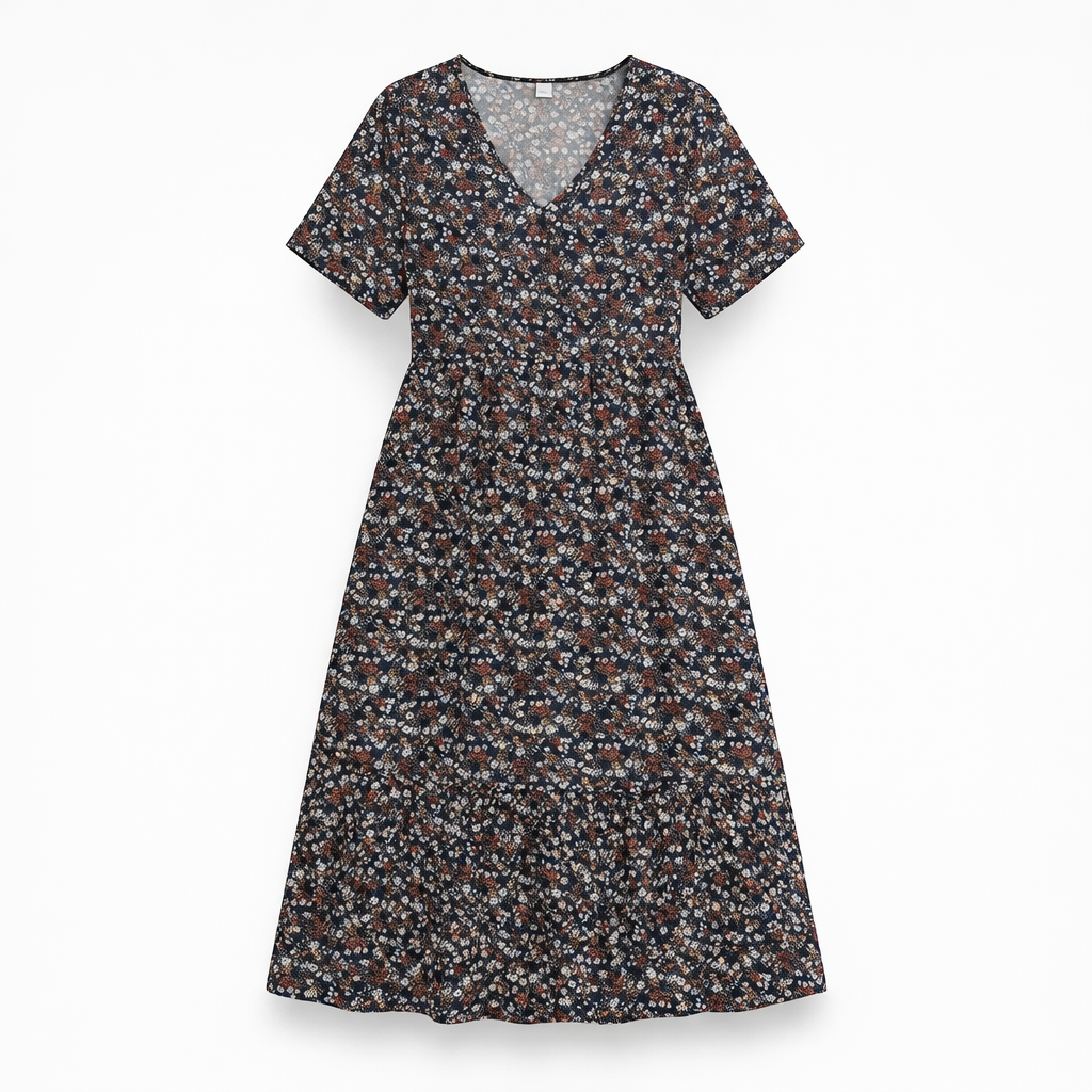 Fawnbury | Women’s Floral V-Neck Tiered Maxi Dress